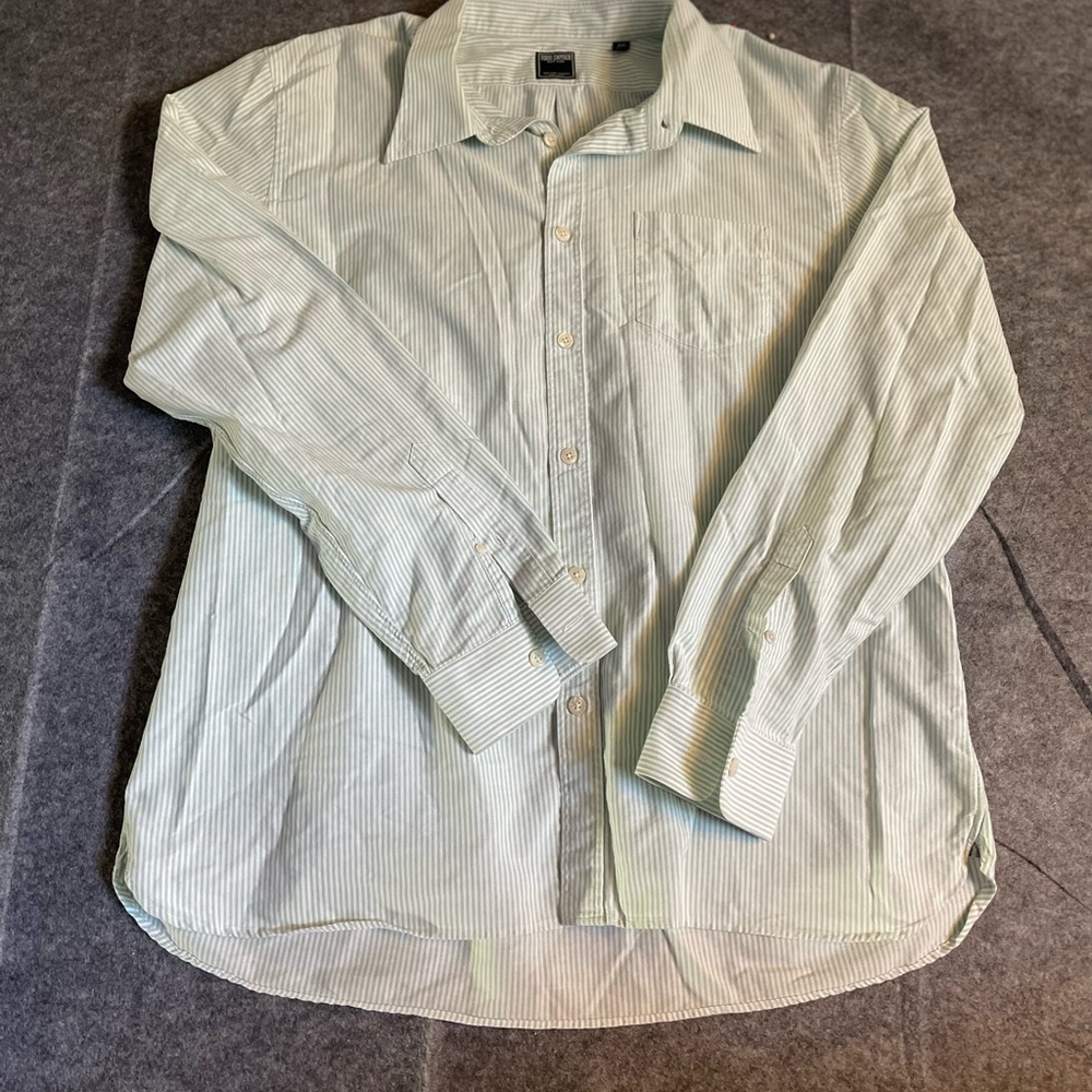 Todd Snyder New York Button-Up Shirt XXL Made in Portugal Striped‎ Tailored